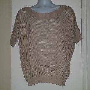 Andrea Jovine Open Knit Dolman Sleeve Sweater